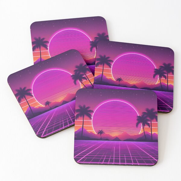 Item preview, Retro 80s Neon Sunset with Palm Trees designed and sold by Have Mercy.