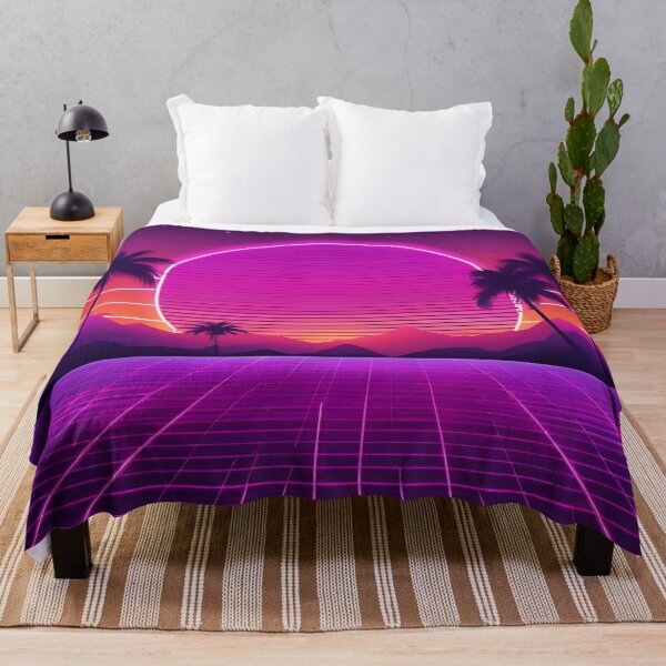 Item preview, Retro 80s Neon Sunset with Palm Trees designed and sold by Have Mercy.