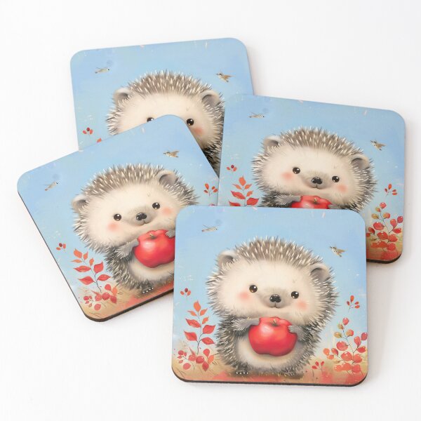Item preview, Adorable Hedgehog Loves an Apple  designed and sold by Anicue.