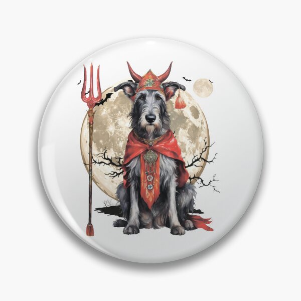 Artikelvorschau, Ein als Teufel verkleideter Hund. Vollmond. entworfen und verkauft von MagelliShop.