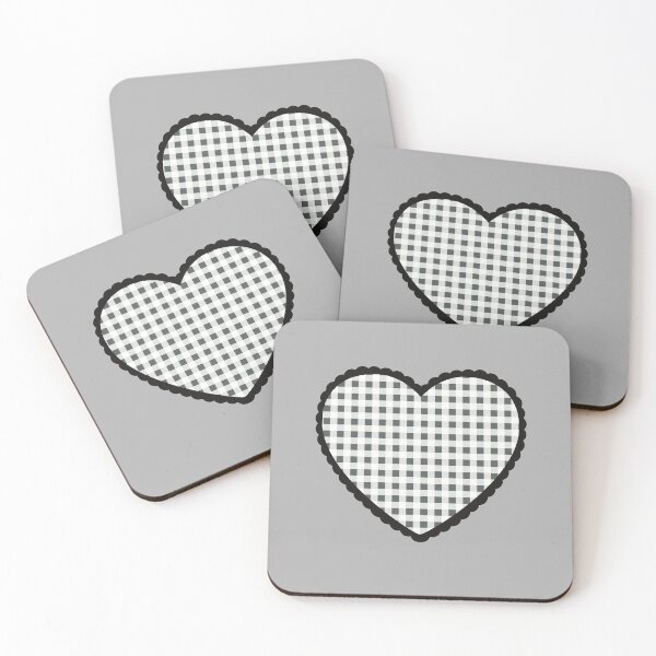 Item preview, Black Gingham Heart with Black lace design designed and sold by Eclectic-aww.