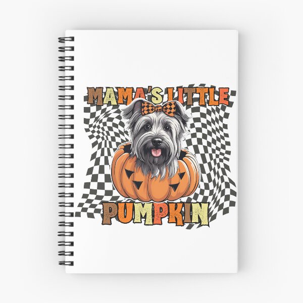 Item preview, "Mama's Little Pumpkin" - Skye Terrier in Halloween Pumpkin with Checkered Background designed and sold by GoodyPaws.