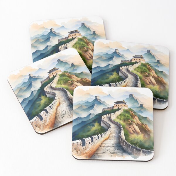 Item preview, Great Wall of China Hand-Drawn Illustration designed and sold by RaiyaTees.