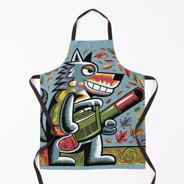 Item preview, Funny Wolf Blowing Fall Leaves Abstract  designed and sold by Nature's Fancy.