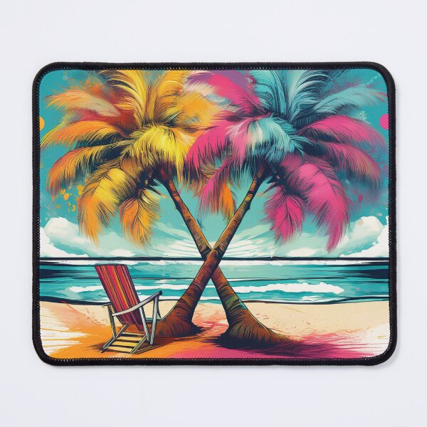 Item preview, Vibrant Palm Trees on a Tropical Beach designed and sold by RaiyaTees.