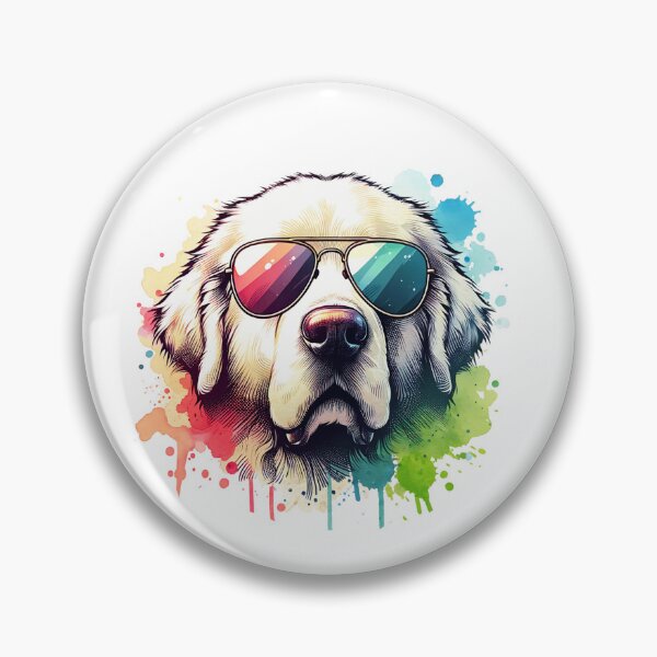 Item preview, Watercolor Kuvasz Dog Wearing Sunglasses designed and sold by TheAnimalZ00.