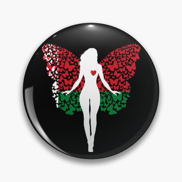 Item preview, Belarusian Girl Belarus Flag Roots Pride Butterfly designed and sold by ZNOVANNA.