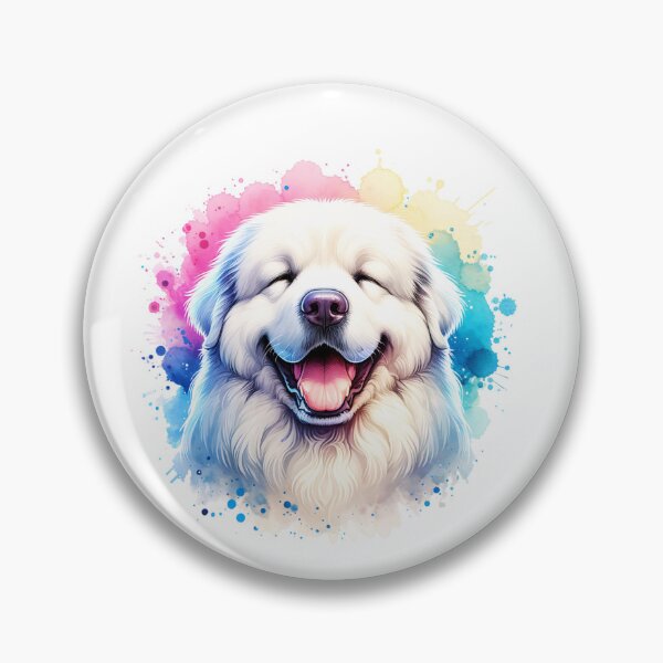 Item preview, Watercolor Happy Kuvasz Dog  designed and sold by TheAnimalZ00.