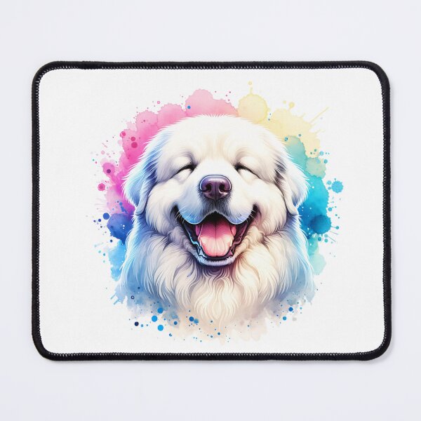 Item preview, Watercolor Happy Kuvasz Dog  designed and sold by TheAnimalZ00.