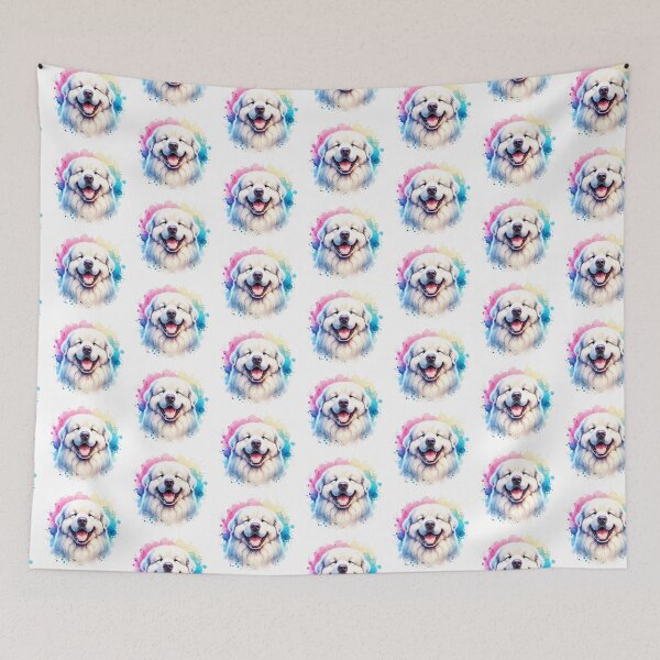 Item preview, Watercolor Happy Kuvasz Dog  designed and sold by TheAnimalZ00.