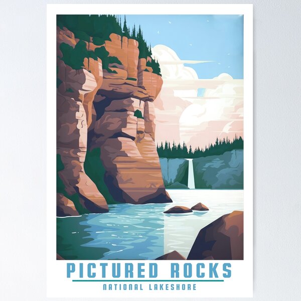 Item preview, Pictured Rocks National Park designed and sold by WanderlustArtsy.