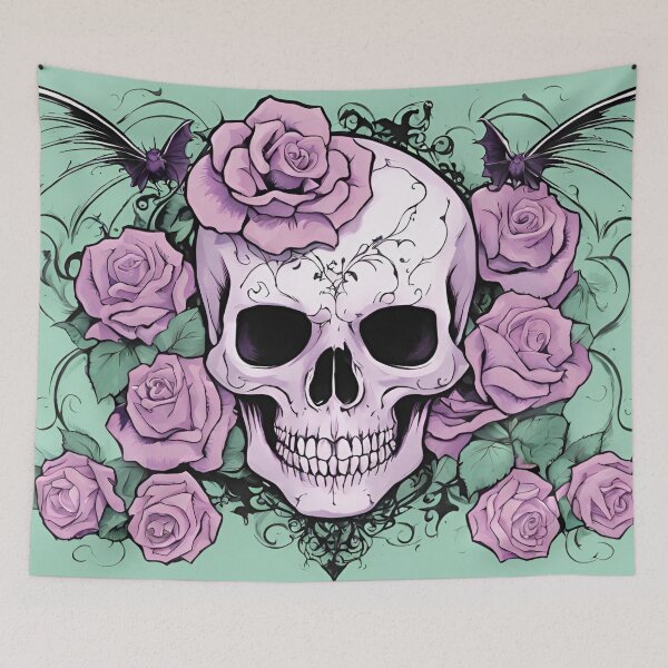 Item preview, Pastel Goth Skull and Roses Design designed and sold by Have Mercy.