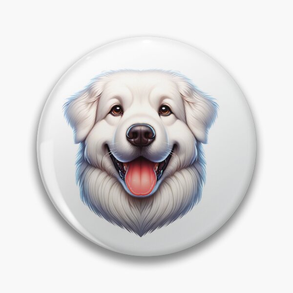 Item preview, Happy Kuvasz Dog Face designed and sold by TheAnimalZ00.