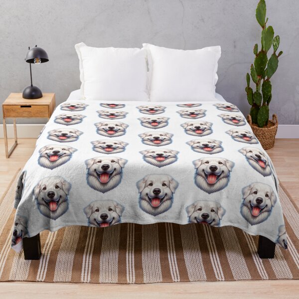 Item preview, Happy Kuvasz Dog Face designed and sold by TheAnimalZ00.