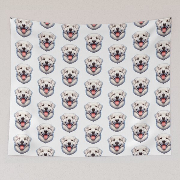 Item preview, Happy Kuvasz Dog Face designed and sold by TheAnimalZ00.