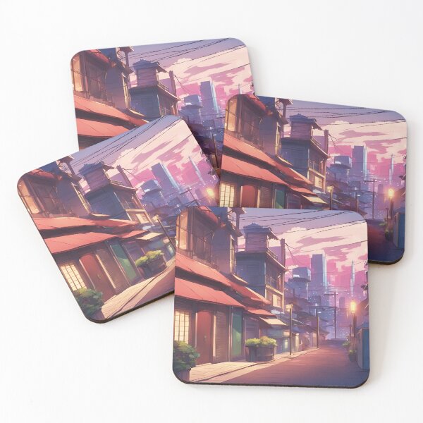 Item preview, Vibrant Anime-Inspired Glowing Cityscape designed and sold by Have Mercy.