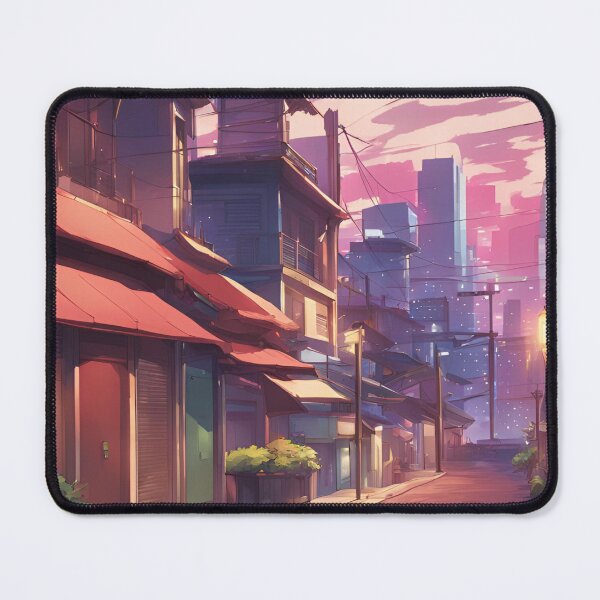 Item preview, Vibrant Anime-Inspired Glowing Cityscape designed and sold by Have Mercy.