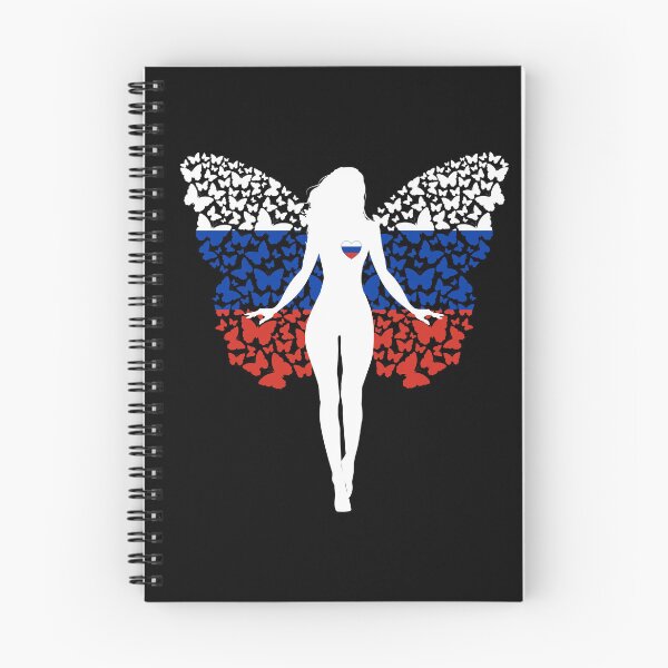 Item preview, Russian Girl Russia Flag Roots Pride Butterfly designed and sold by ZNOVANNA.