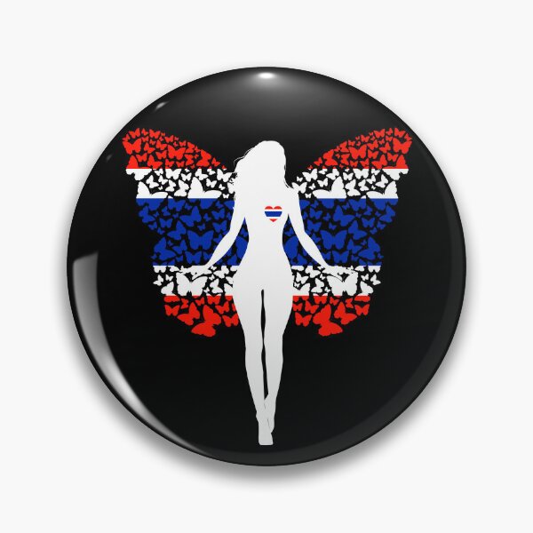 Item preview, Thai Girl Thailand Flag Roots Pride Butterfly designed and sold by ZNOVANNA.