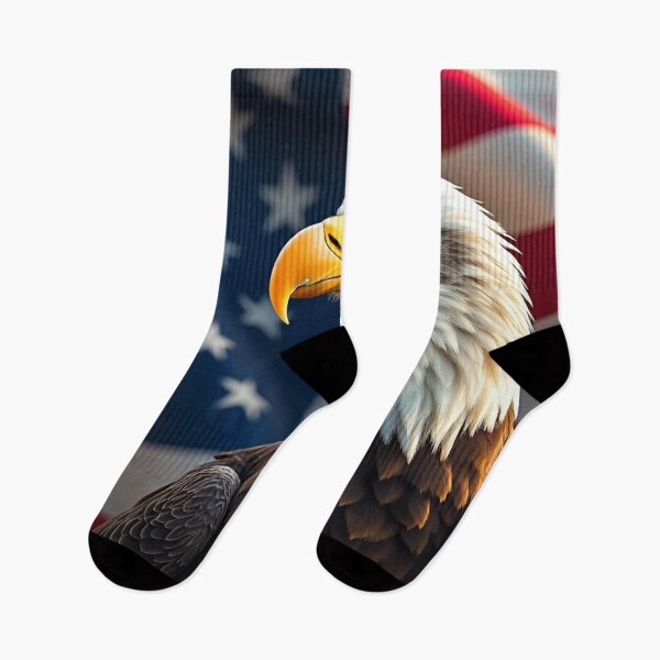 Item preview, Badass Bald Eagle next to its Flag designed and sold by SublimeMusings.