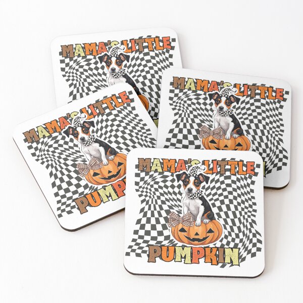 Item preview, "Mama's Little Pumpkin" - Nihon Teria in Halloween Pumpkin with Checkered Background designed and sold by GoodyPaws.
