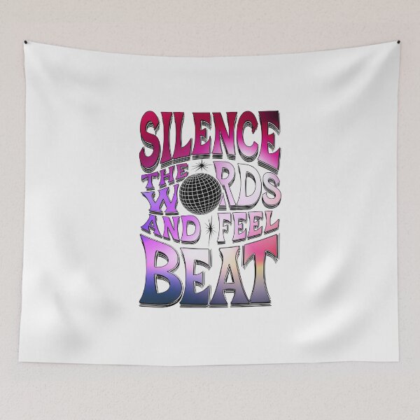 Item preview, Retro Indie Music Poster - "Silence the Words, Feel the Beat" with Disco Globe designed and sold by paulo silveira.