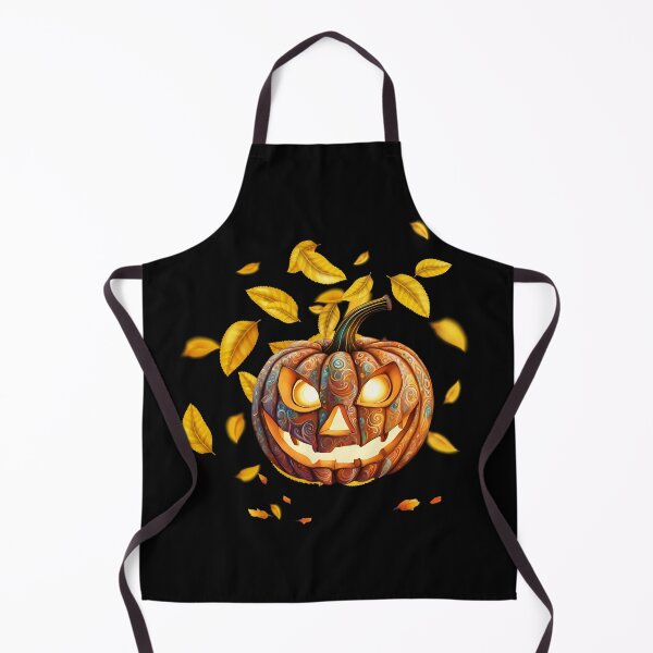 Item preview, Carved, Folk Art Pumpkin Amid Falling Autumn Leaves designed and sold by Our Bible Journey.