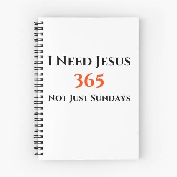 Item preview, I Need Jesus 365 Not Just Sundays, black/red designed and sold by Redeemed365.