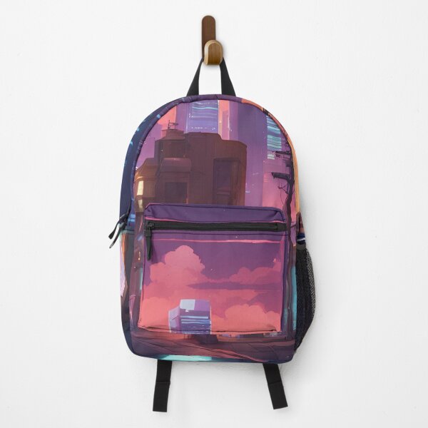 Item preview, Vibrant Anime-Inspired Glowing Cityscape designed and sold by Have Mercy.