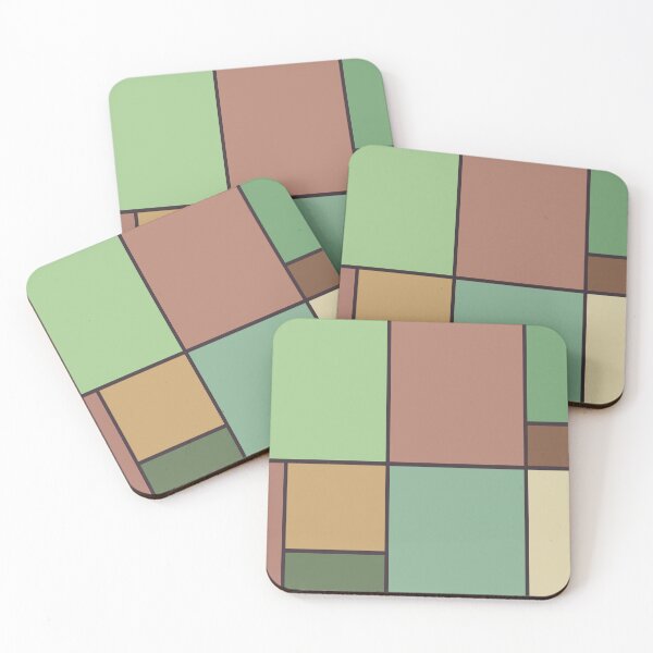 Item preview, Mondrian Style Abstract Geometric Art Earth Tones designed and sold by Jeallan Designs.