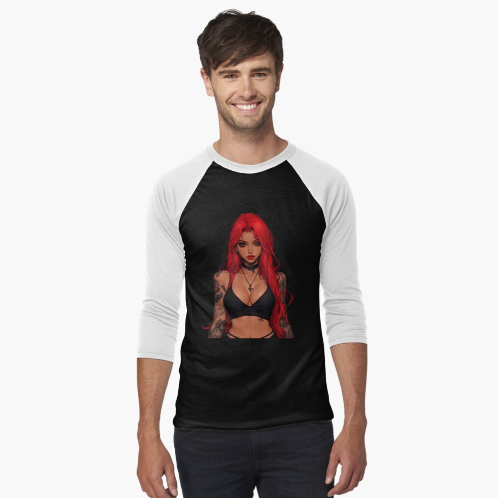 Item preview, Baseball ¾ Sleeve T-Shirt designed and sold by CursedbyLilith.