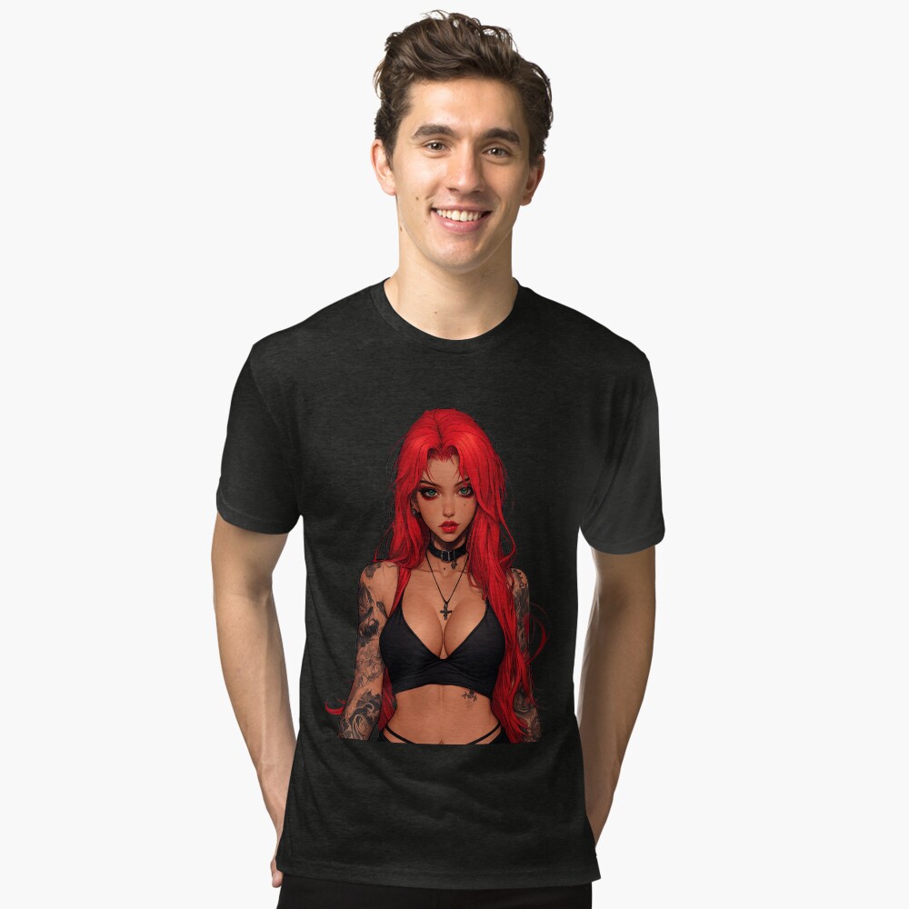 Item preview, Tri-blend T-Shirt designed and sold by CursedbyLilith.