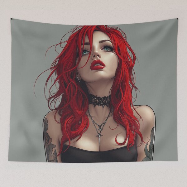 Item preview, goth girl designed and sold by CursedbyLilith.