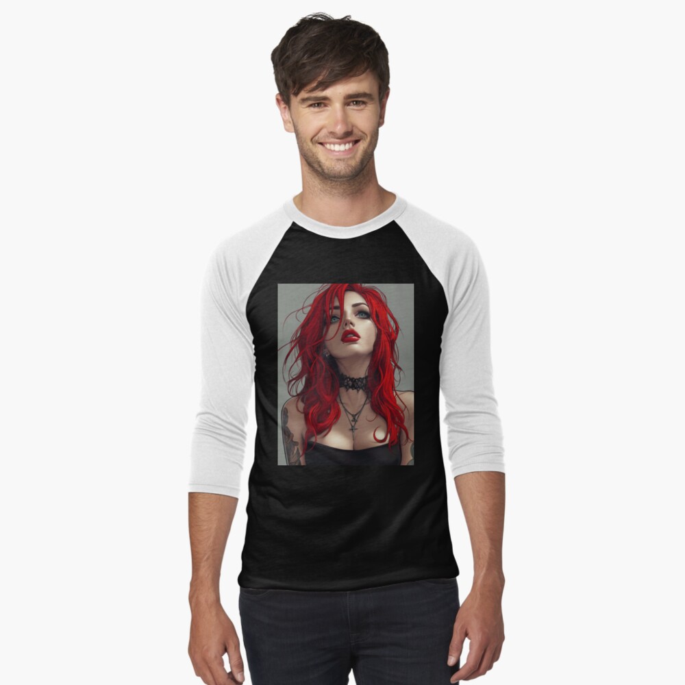 Item preview, Baseball ¾ Sleeve T-Shirt designed and sold by CursedbyLilith.
