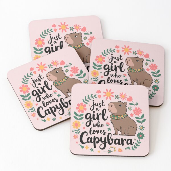 Item preview, Just a girl who loves capybaras designed and sold by Theinspira1.