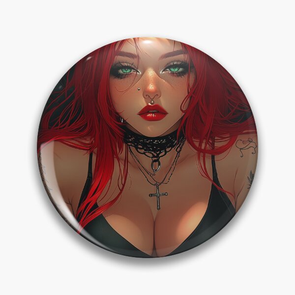 Item preview, Goth Redhead designed and sold by CursedbyLilith.