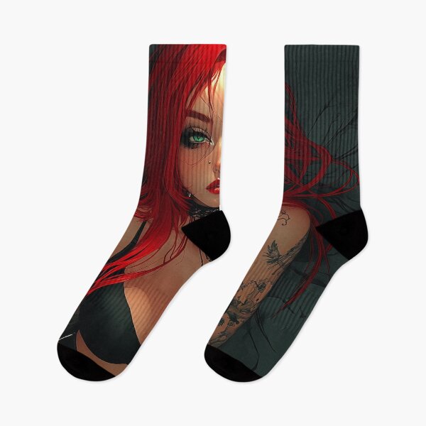 Item preview, Goth Redhead designed and sold by CursedbyLilith.