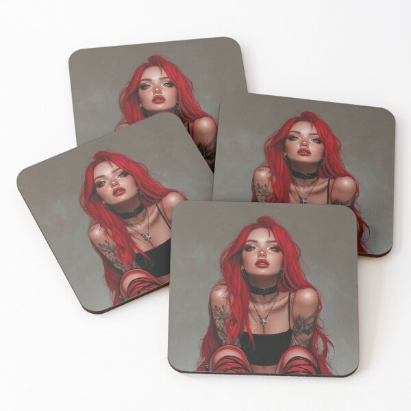 Item preview, Goth Red Head designed and sold by CursedbyLilith.