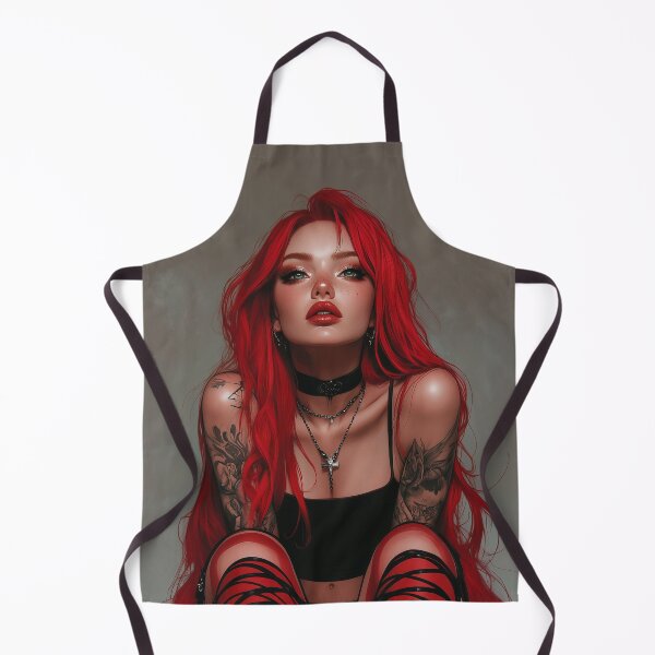 Item preview, Goth Red Head designed and sold by CursedbyLilith.