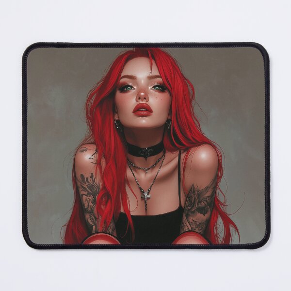 Item preview, Goth Red Head designed and sold by CursedbyLilith.