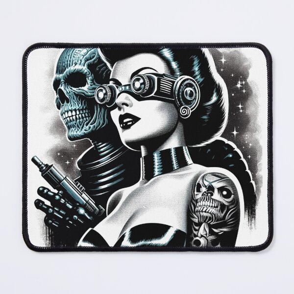 Item preview, Creepy Futuristic Woman designed and sold by PulpVintage.