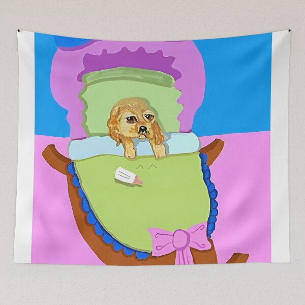 Item preview, Puppy In Crib designed and sold by pinkyjainpan.