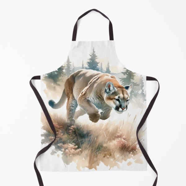 Item preview, Watercolor Mountain Lion Hunting designed and sold by GoldenPattern.