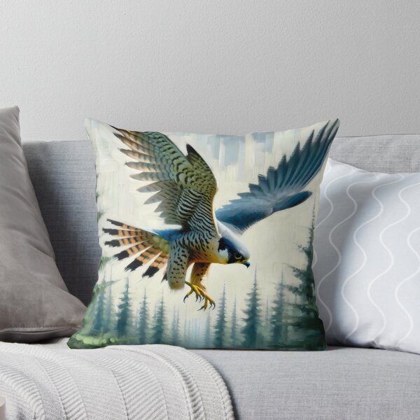 Item preview, Peregrine Falcon Hunting in a Forest designed and sold by GoldenPattern.