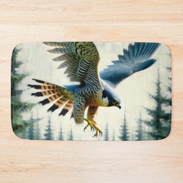 Item preview, Peregrine Falcon Hunting in a Forest designed and sold by GoldenPattern.