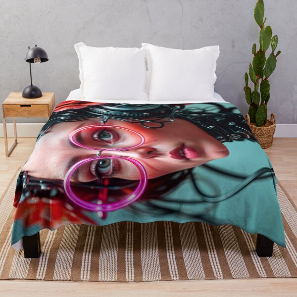 Item preview, Cool Futuristic Cyborg Flower Girl designed and sold by TheArtOfPat.