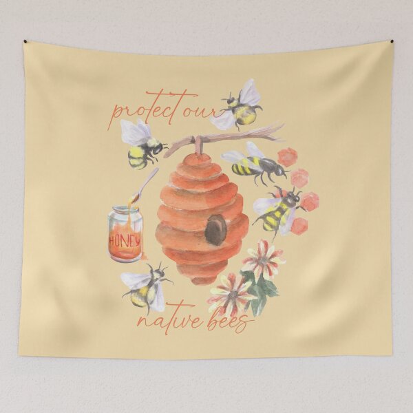 Item preview, Protect Our Native Bees designed and sold by HematiteDesign.