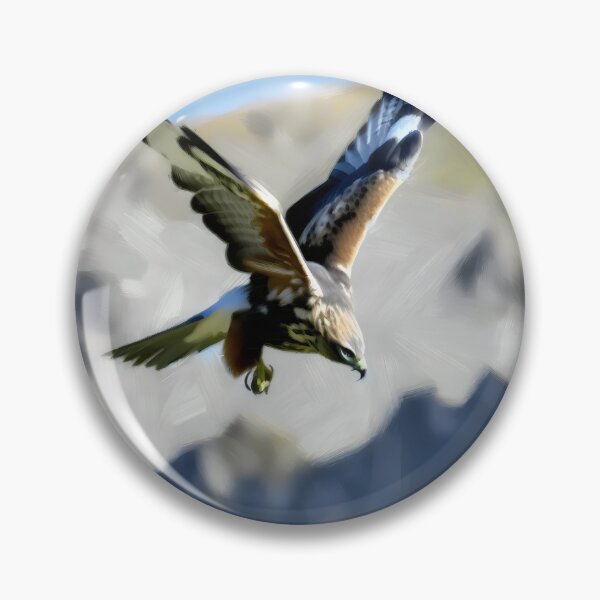 Item preview, Soaring Hawk in Mountain Landscape designed and sold by GoldenPattern.