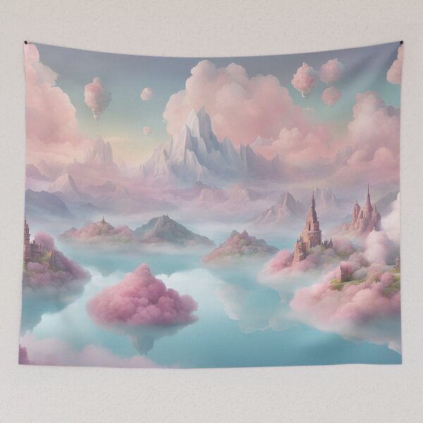 Item preview, Surreal Pastel Floating Island Landscape designed and sold by Have Mercy.