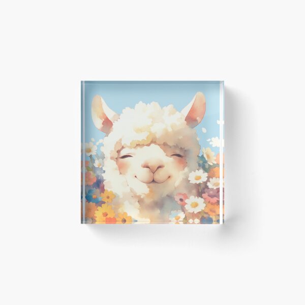 Item preview, Alpaca Hiding in Flowers designed and sold by AshiraCreations.